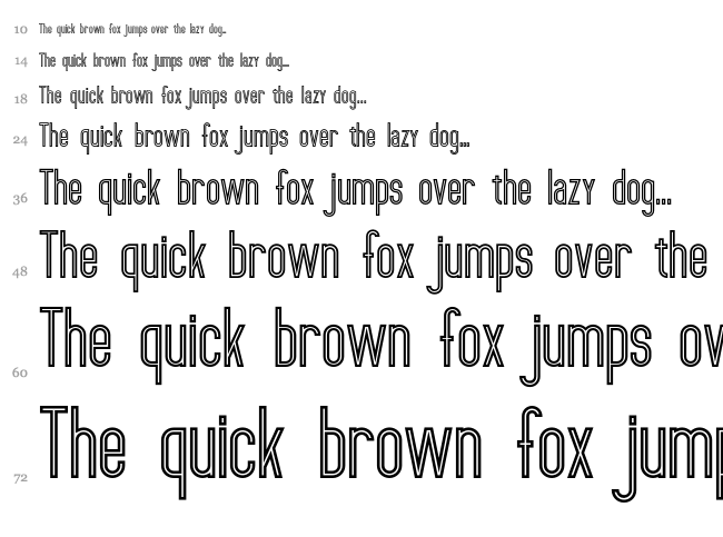 Ultimatum font waterfall